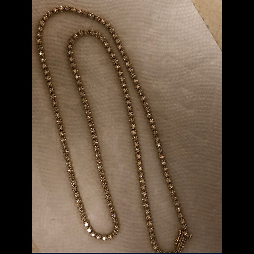 7 carat diamond tennis necklace